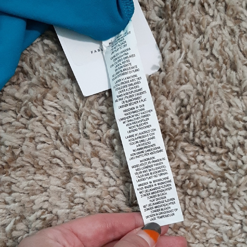 Fabletics Blue Fitted Backless Tank Top - Picture 4 of 6